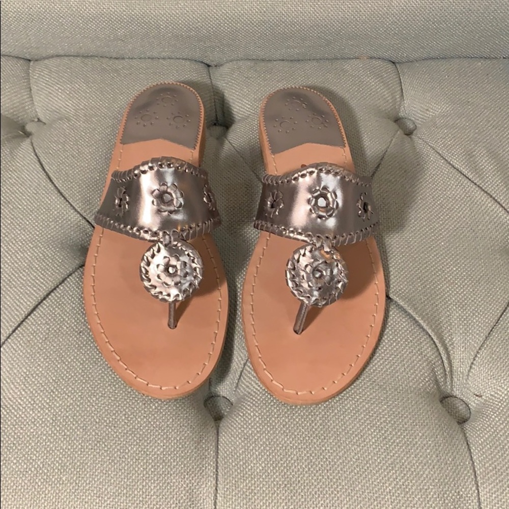 Jack Rogers Silver Sandals